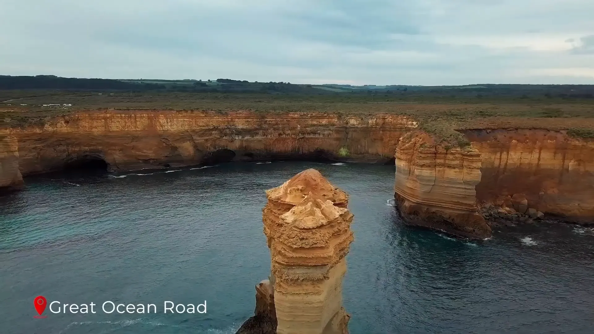 The Twelve Apostles at dramatic golden hour light