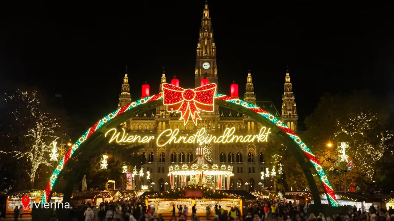 Rathausplatz Christmas market in Vienna